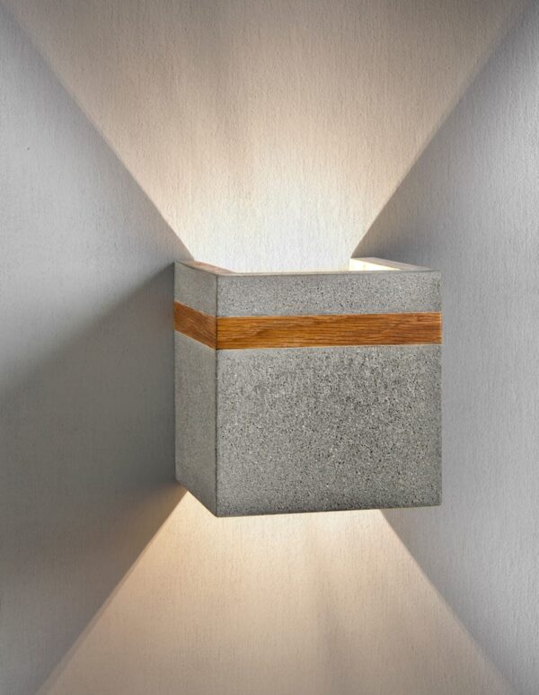 Wandlampe aus Beton und Holz | Stilhand | Silvia